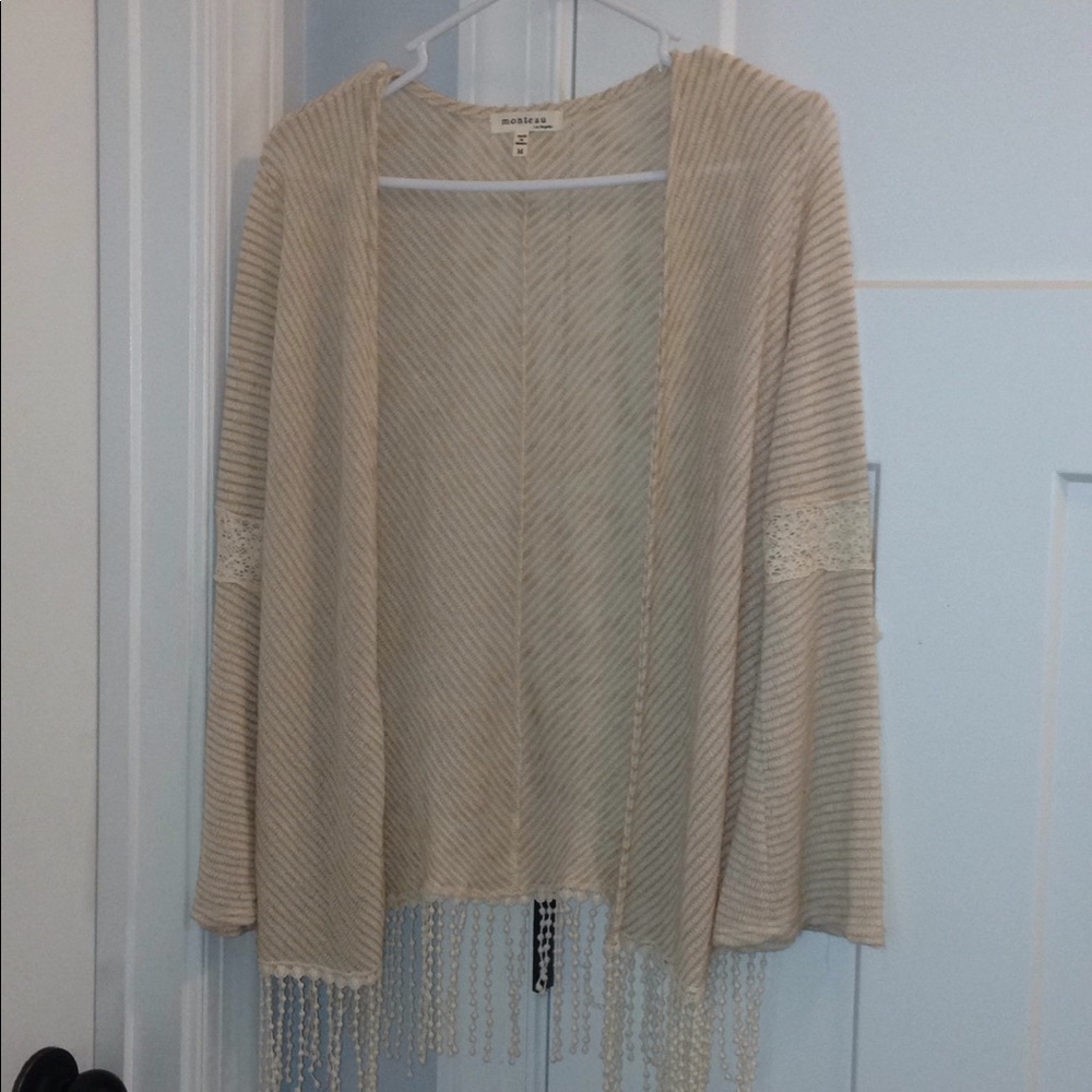 Cream colored cardigan
